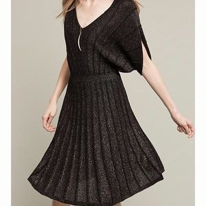 Anthropologie black shimmer dress